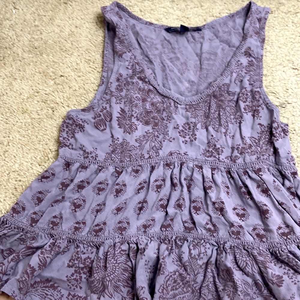 american eagle outfitters purple tank top xs